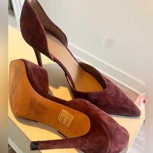 Vince Maroon D'Orsay Pumps